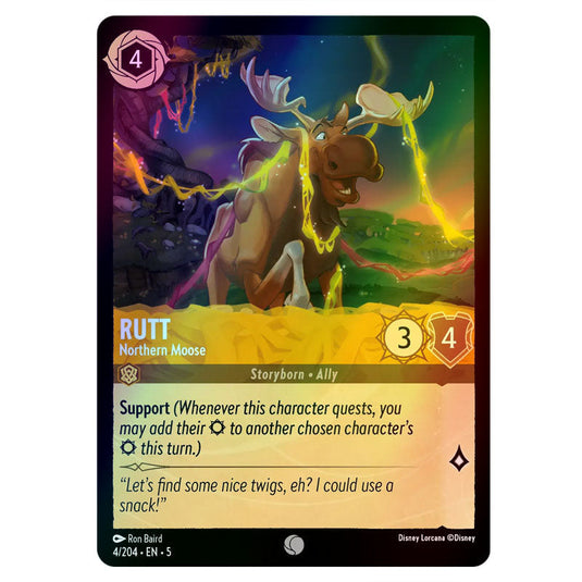 Rutt - Nothern Moose 4/204 foil card from the Lorcana set Shimmering Skies