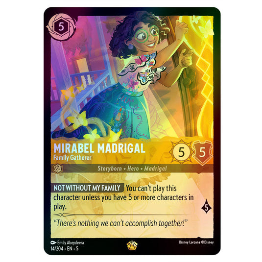 Mirabel Madrigal - Family Gatherer 14/204 foil card from the Lorcana set Shimmering Skies