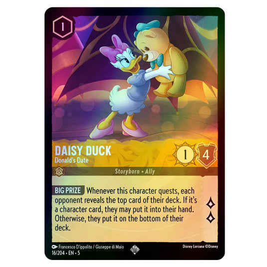 Daisy Duck - Donald's Date 16/204 foil card from the Lorcana set Shimmering Skies