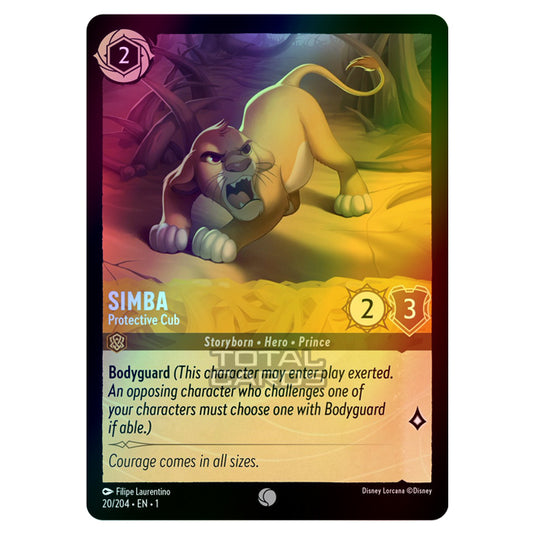 Lorcana - The First Chapter - Simba - Protective Cub (Common) - 20/204 (Foil)