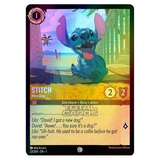 Lorcana - The First Chapter - Stitch - New Dog (Common) - 22/204 (Foil)