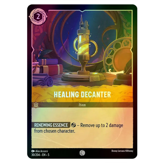 Healing Decanter 30/204 foil card from the Lorcana set Shimmering Skies