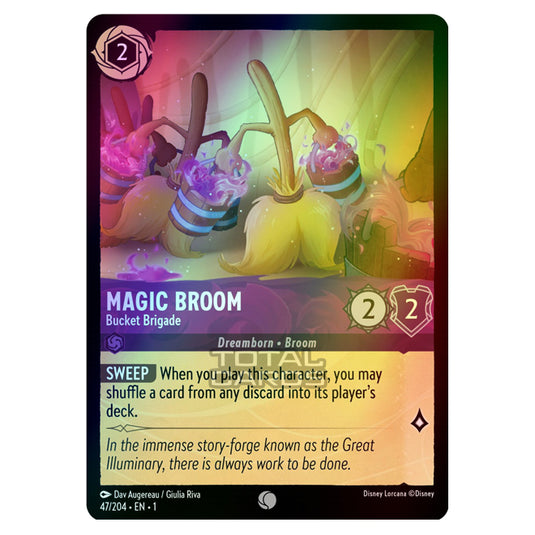 Lorcana - The First Chapter - Magic Broom - Bucket Brigade (Common) - 47/204 (Foil)