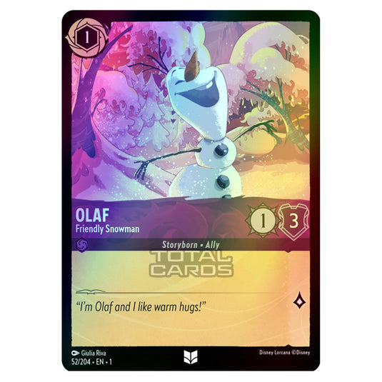 Lorcana - The First Chapter - Olaf - Friendly Snowman (Uncommon) - 52/204 (Foil)