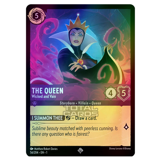 Lorcana - The First Chapter - The Queen - Wicked and Vain (Super Rare) - 56/204 (Foil)