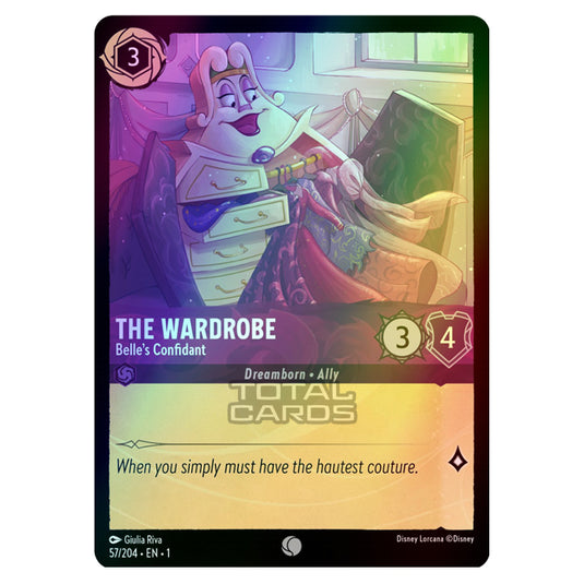 Lorcana - The First Chapter - The Wardrobe - Belle's Confidant (Common) - 57/204 (Foil)