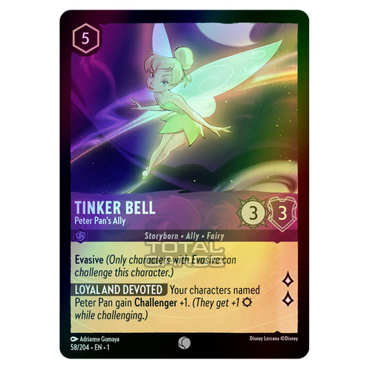 Lorcana - The First Chapter - Tinker Bell - Peter Pan's Ally (Common) - 58/204 (Foil)