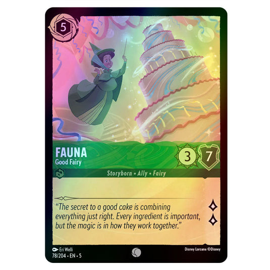 Fauna - Good Fairy 78/204 foil card from the Lorcana set Shimmering Skies