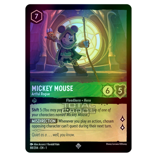 Lorcana - The First Chapter - Mickey Mouse - Artful Rogue (Super Rare) - 88/204 (Foil)