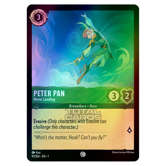 Lorcana - The First Chapter - Peter Pan - Never Landing (Common) - 91/204 (Foil)