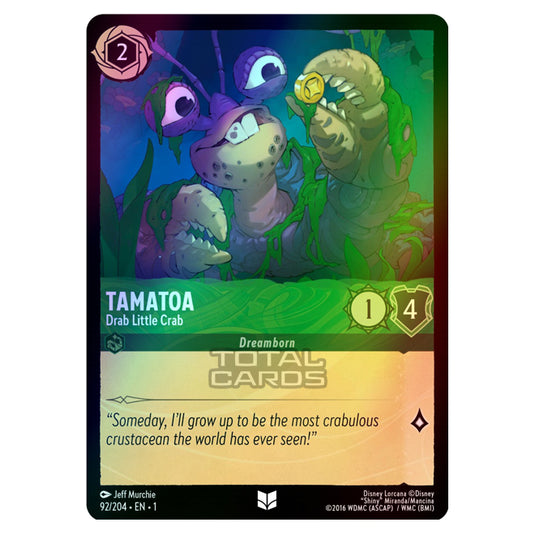 Lorcana - The First Chapter - Tamatoa - Drab Little Crab (Uncommon) - 92/204 (Foil)