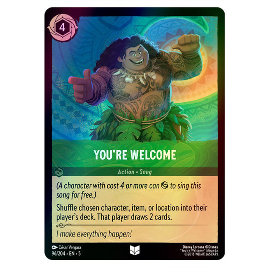 Lorcana - Shimmering Skies - You're Welcome (Uncommon) - 96/204 (Foil) Lorcana - Shimmering Skies - You're Welcome (Uncommon) - 96/204 (Foil)