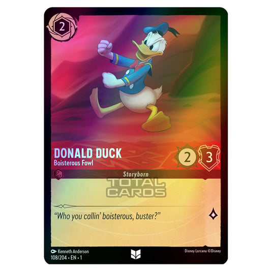 Lorcana - The First Chapter - Donald Duck - Boisterous Fowl (Uncommon) - 108/204 (Foil)