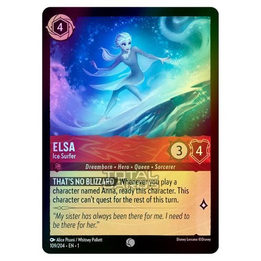 Lorcana - The First Chapter - Elsa - Ice Surfer (Common) - 109/204 (Foil)