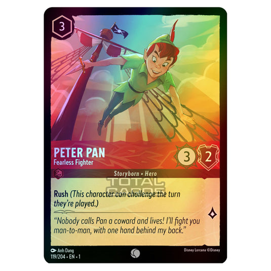 Lorcana - The First Chapter - Peter Pan - Fearless Fighter (Common) - 119/204 (Foil)