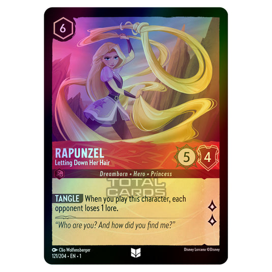 Lorcana - The First Chapter - Rapunzel - Letting Down Her Hair (Uncommon) - 121/204 (Foil)