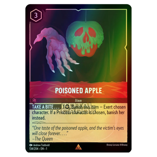 Lorcana - The First Chapter - Poisoned Apple (Rare) - 134/204 (Foil)