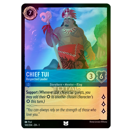 Lorcana - The First Chapter - Chief Tui - Respected Leader (Uncommon) - 143/204 (Foil)