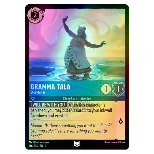 Lorcana - The First Chapter - Gramma Tala - Storyteller (Uncommon) - 146/204 (Foil)