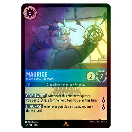Lorcana - The First Chapter - Maurice - World-Famous Inventor (Rare) - 152/204 (Foil)