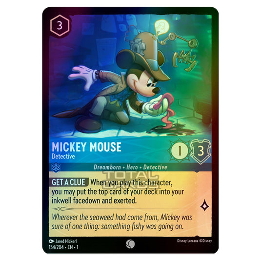 Lorcana - The First Chapter - Mickey Mouse - Detective (Common) - 154/204 (Foil)