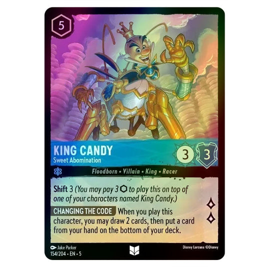 King Candy - Sweet Abomination 154/204 foil card from the Lorcana set Shimmering Skies