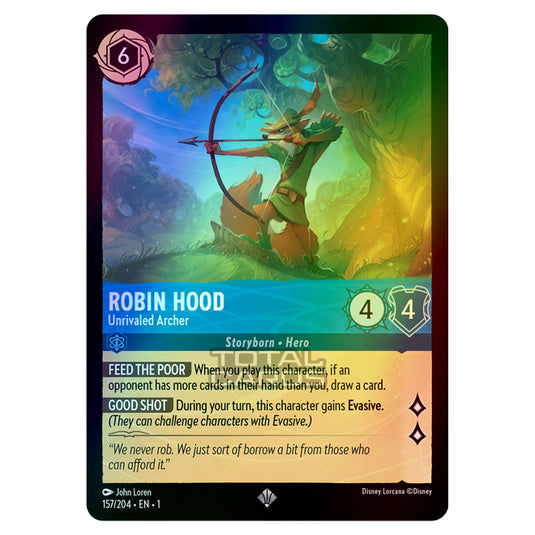 Lorcana - The First Chapter - Robin Hood - Unrivaled Archer (Super Rare) - 157/204 (Foil)