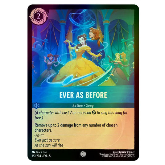 Ever As Before 162/204 foil card from the Lorcana set Shimmering Skies