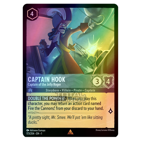 Lorcana - The First Chapter - Captain Hook - Captain of the Jolly Roger (Rare) - 173/204 (Foil)