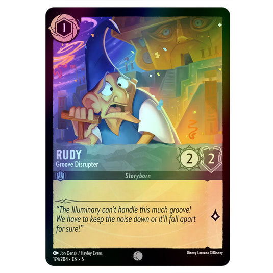 Rudy - Groove Disruptor 174/204 foil card from the Lorcana set Shimmering Skies