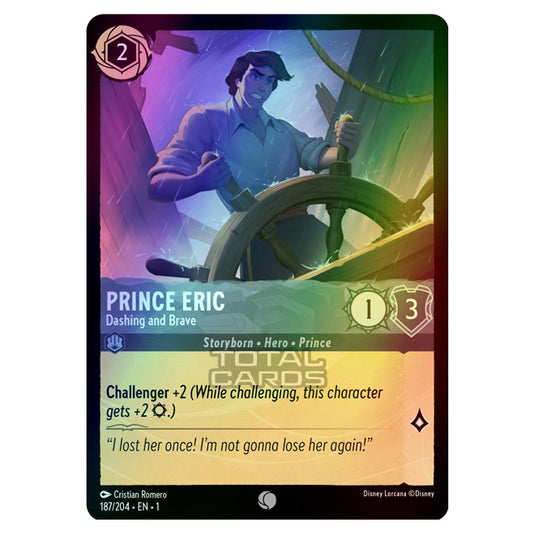 Lorcana - The First Chapter - Prince Eric - Dashing and Brave (Common) - 187/204 (Foil)