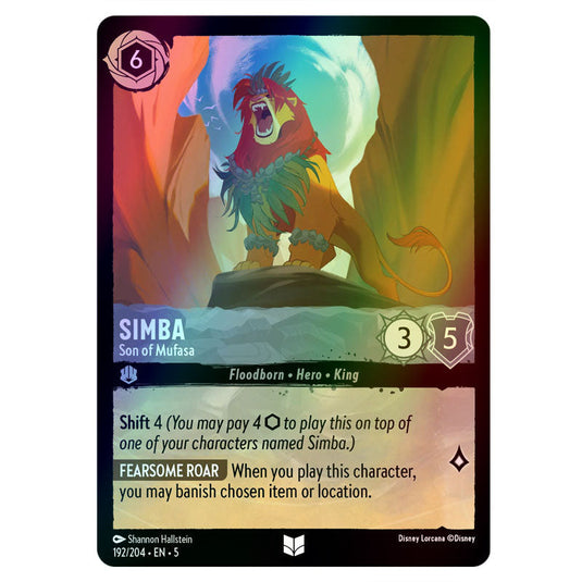 Lorcana - Shimmering Skies - Simba - Son of Mufasa (Uncommon)