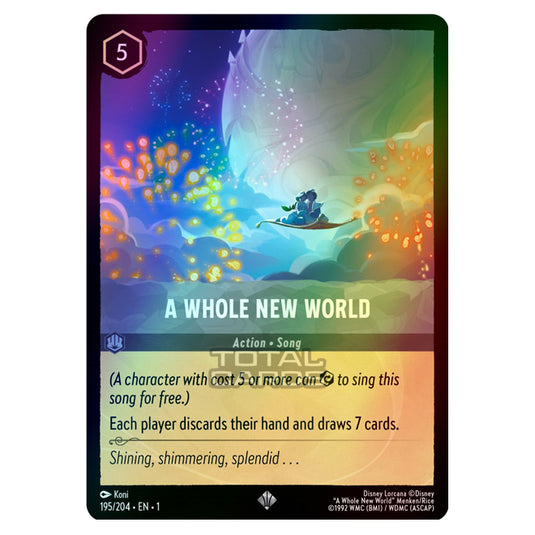 Lorcana - The First Chapter - A Whole New World (Super Rare) - 195/204 Lorcana - The First Chapter - A Whole New World (Super Rare) - 195/204