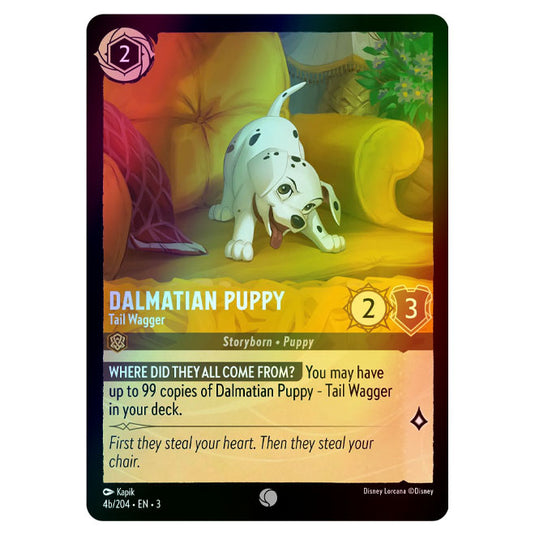 Lorcana - Into the Inklands - Dalmatian Puppy - Tail Wagger (Common) - 004b/204 (Foil)