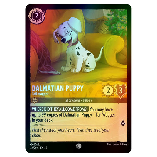 Lorcana - Into the Inklands - Dalmatian Puppy - Tail Wagger (Common) - 004e/204 (Foil)