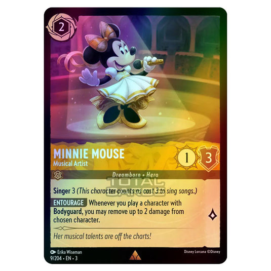 Lorcana - Into the Inklands - Minnie Mouse - Musical Artist (Rare) - 009/204 (Foil)