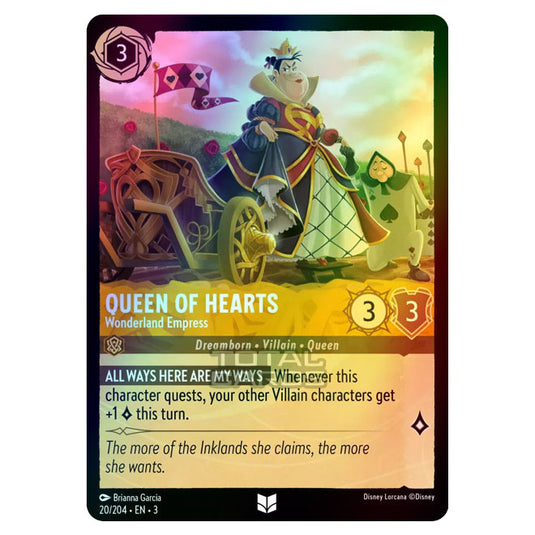 Lorcana - Into the Inklands - Queen of Hearts - Wonderland Empress (Uncommon) - 020/204 (Foil)