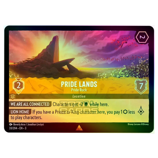 Lorcana - Into the Inklands - Pride Lands - Pride Rock (Rare) - 033/204 (Foil)