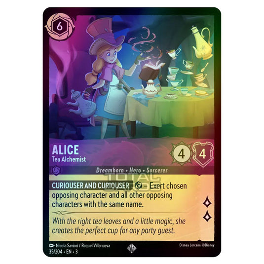 Lorcana - Into the Inklands - Alice - Tea Alchemist (Super Rare) - 035/204 (Foil)