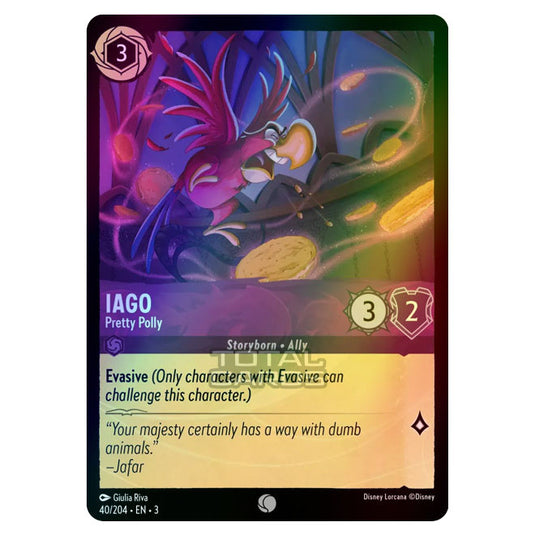 Lorcana - Into the Inklands - Iago - Pretty Polly (Common) - 040/204 (Foil)