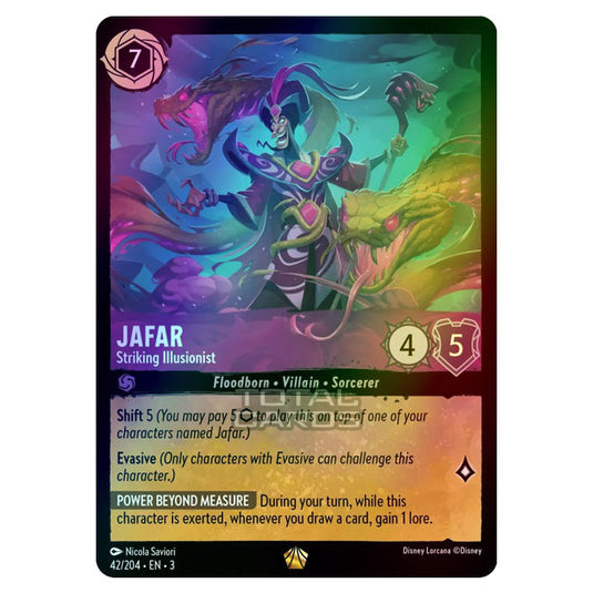 Lorcana - Into the Inklands - Jafar - Striking Illusionist (Legendary) - 042/204 (Foil)