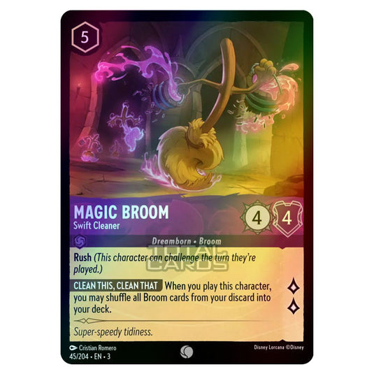 Lorcana - Into the Inklands - Magic Broom - Swift Cleaner (Common) - 045/204 (Foil)