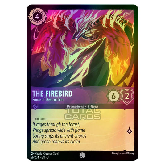 Lorcana - Into the Inklands - The Firebird - Force of Destruction (Common) - 056/204 (Foil)