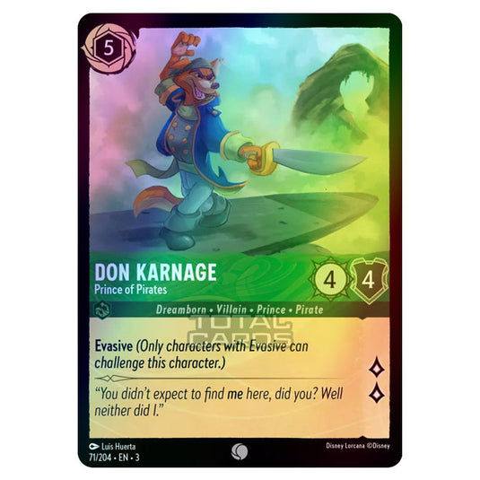 Lorcana - Into the Inklands - Don Karnage - Prince of Pirates (Common) - 071/204 (Foil)