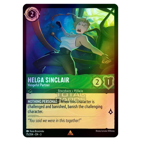 Lorcana - Into the Inklands - Helga Sinclair - Vengeful Partner (Rare) - 075/204 (Foil)