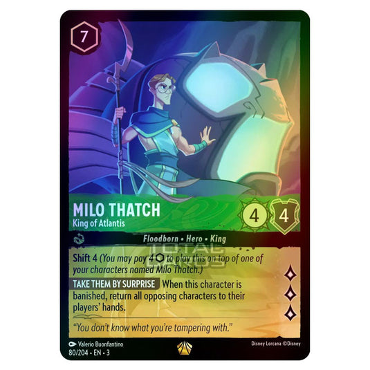 Lorcana - Into the Inklands - Milo Thatch - King of Atlantis (Legendary) - 080/204 (Foil)