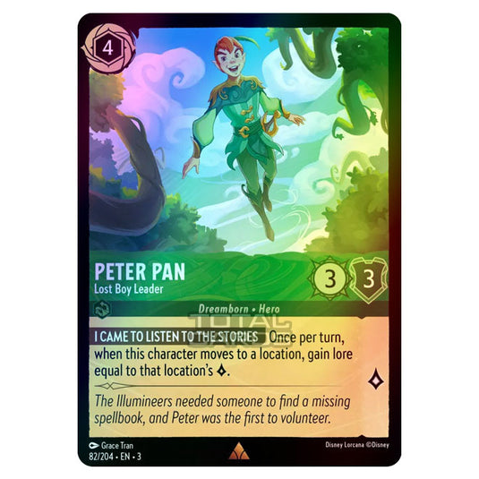 peter pan lorcana card Day 4 of GenCon... Did a cosplay. Also helped at the Disney new reveal. The cosplayers were not happy with things in their space. I had to help Whats the matter 006-058 Peter Pan - Shadow