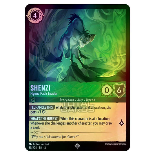 Lorcana - Into the Inklands - Shenzi - Hyena Pack Leader (Super Rare) - 085/204 (Foil)