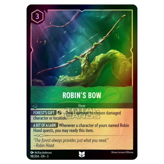 Lorcana - Into the Inklands - Robin's Bow (Uncommon) - 098/204 (Foil)