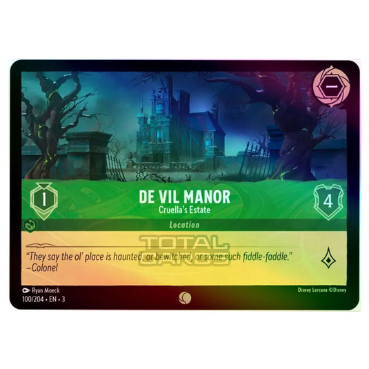 Lorcana - Into the Inklands - De Vil Manor - Cruella's Estate (Common) - 100/204 (Foil)